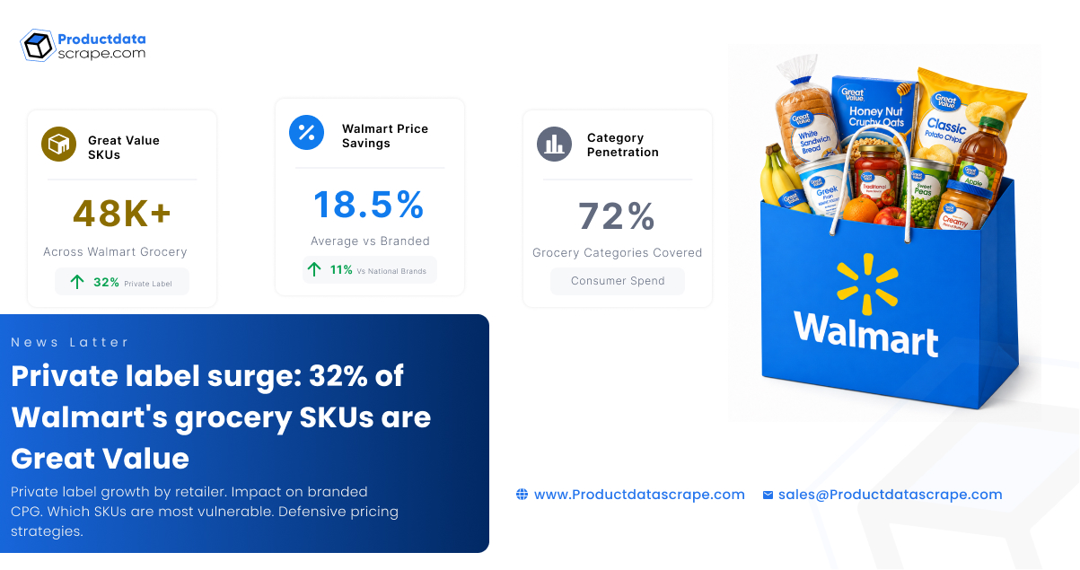 Private label surge: 32% of Walmart's grocery SKUs are Great Value